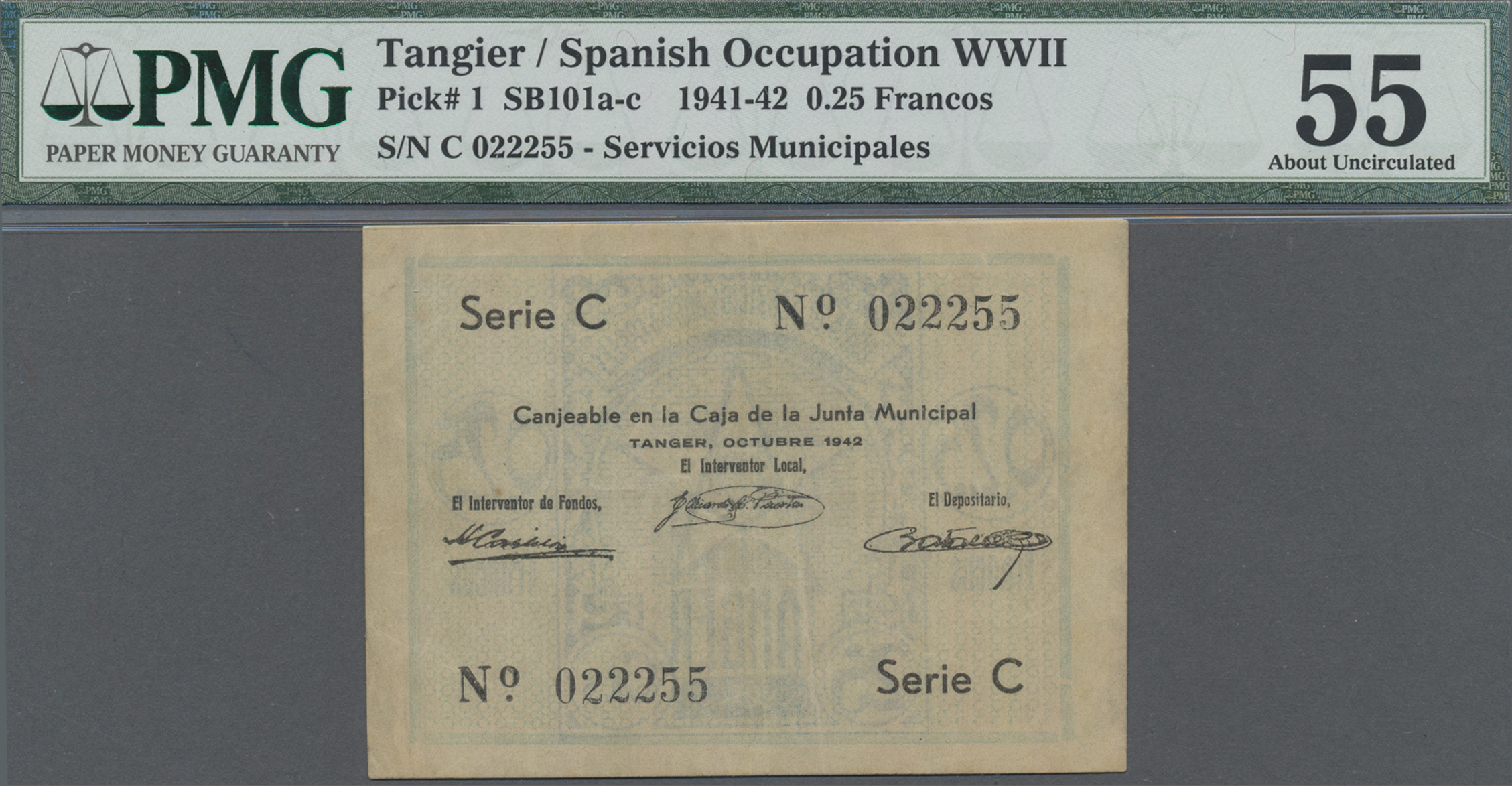 Lot 02665 - Tangier / Tanger / Banknoten - Auktionshaus Christoph Gärtner GmbH & Co. KG Sale #45 Banknotes Worldwide Lot 02665 - Tangier / Tanger / Banknoten - Auktionshaus Christoph Gärtner GmbH & Co. KG Sale #45 Banknotes Worldwide