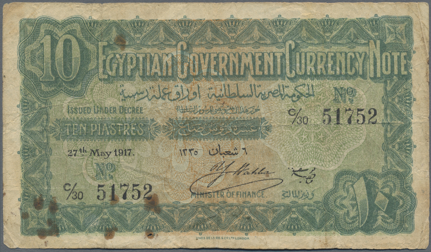 Lot 01465 - Egypt / Ägypten | Banknoten - Auktionshaus Christoph Gärtner GmbH & Co. KG Sale #45 Banknotes Worldwide Lot 01465 - Egypt / Ägypten | Banknoten - Auktionshaus Christoph Gärtner GmbH & Co. KG Sale #45 Banknotes Worldwide