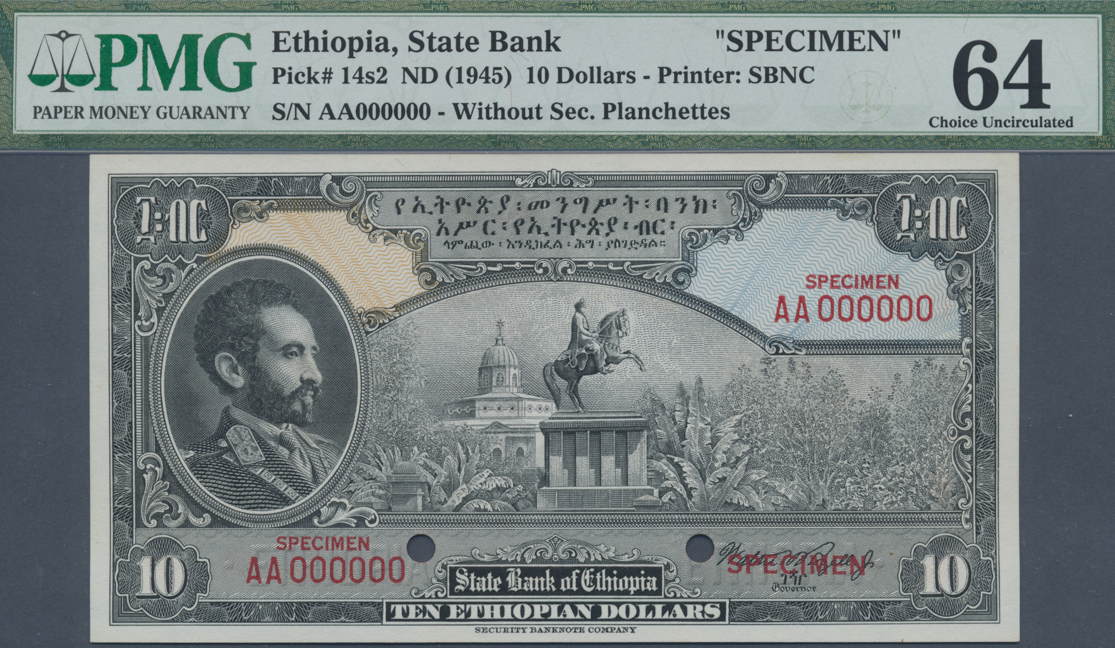 Coin Auction Ethiopia thiopien Banknoten Bank notes