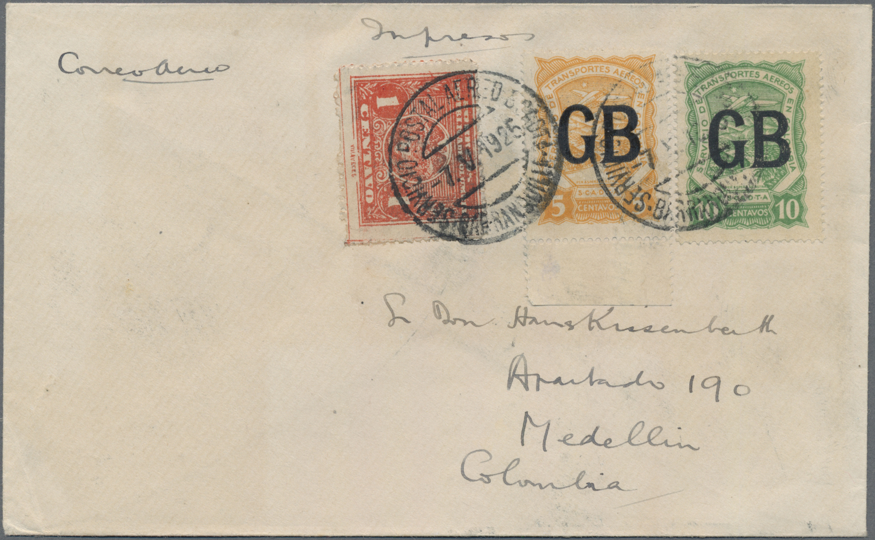 Lot 03147 - SCADTA - Länder-Aufdrucke - Auktionshaus Christoph Gärtner GmbH & Co. KG 55th AUCTION - Day 2 Lot 03147 - SCADTA - Länder-Aufdrucke - Auktionshaus Christoph Gärtner GmbH & Co. KG 55th AUCTION - Day 2