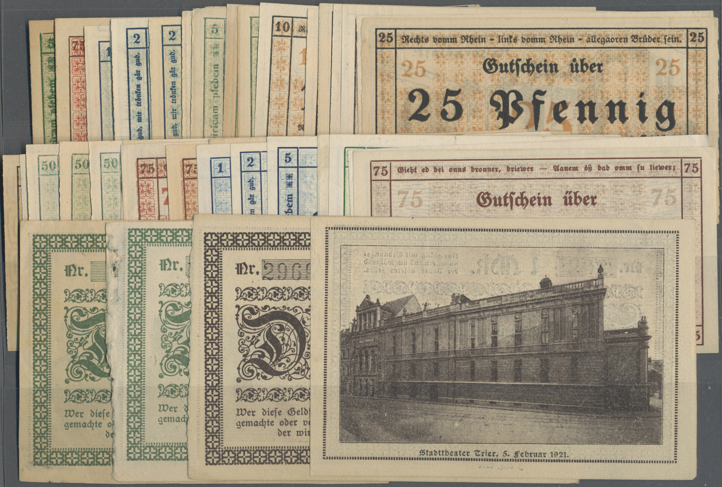 Lot 01877 - Deutschland - Notgeld - Rheinland | Banknoten - Auktionshaus Christoph Gärtner GmbH & Co. KG 58th AUCTION - Day 1 Lot 01877 - Deutschland - Notgeld - Rheinland | Banknoten - Auktionshaus Christoph Gärtner GmbH & Co. KG 58th AUCTION - Day 1