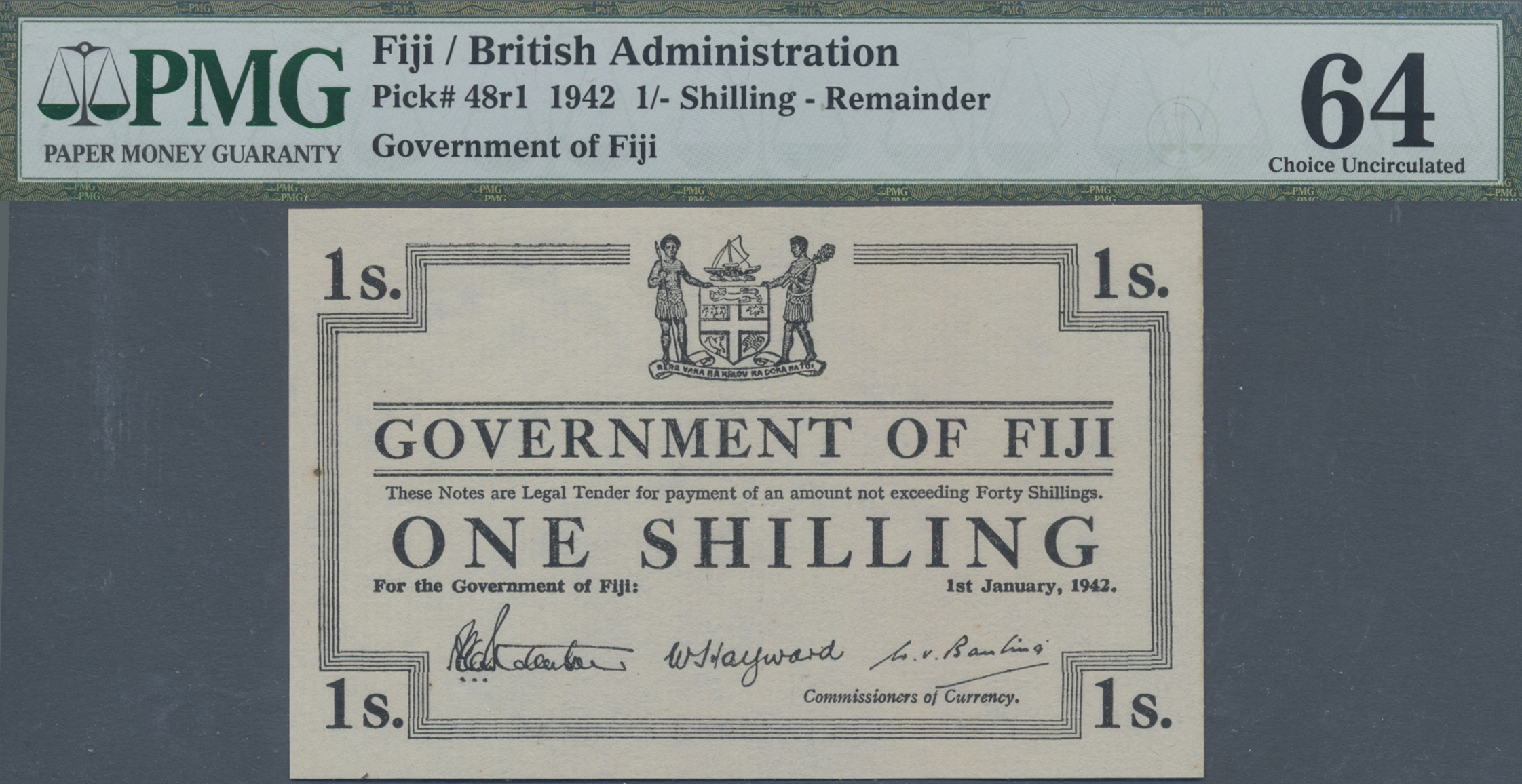 Lot 01517 - Fiji | Banknoten  -  Auktionshaus Christoph Gärtner GmbH & Co. KG Sale #45 Banknotes Worldwide