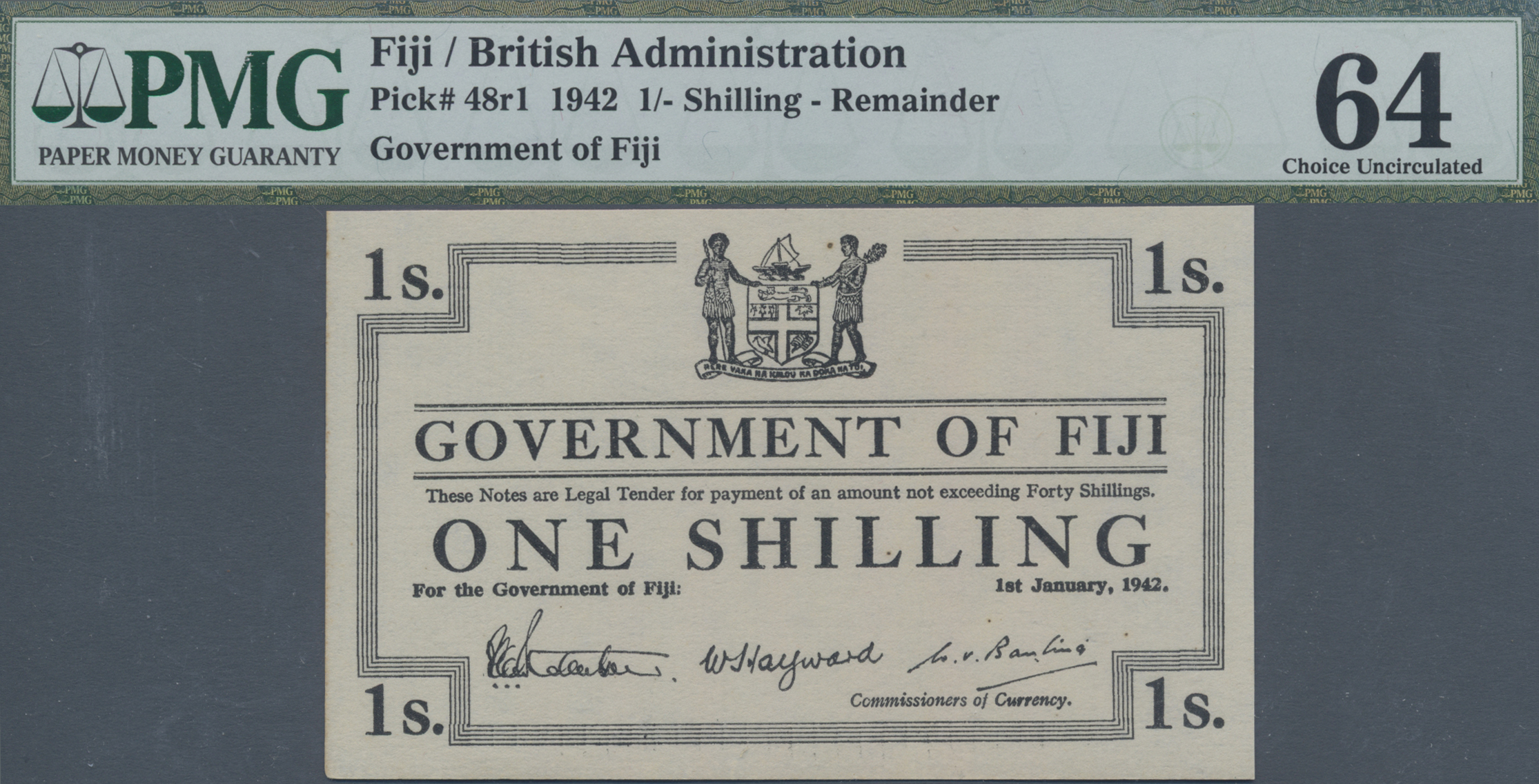 Lot 01517 - Fiji | Banknoten  -  Auktionshaus Christoph Gärtner GmbH & Co. KG Sale #45 Banknotes Worldwide