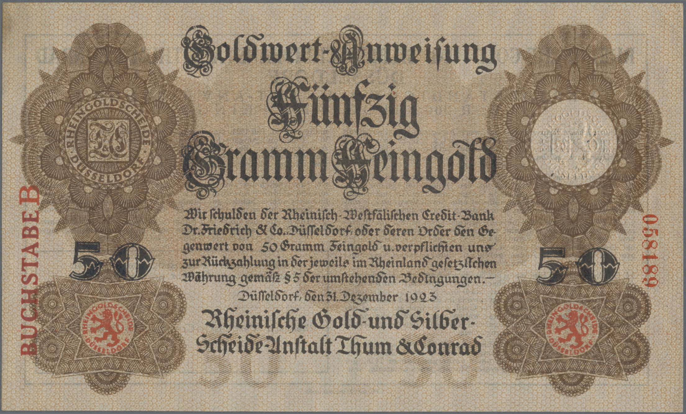 Lot 01857 - Deutschland - Notgeld - Rheinland | Banknoten - Auktionshaus Christoph Gärtner GmbH & Co. KG 58th AUCTION - Day 1 Lot 01857 - Deutschland - Notgeld - Rheinland | Banknoten - Auktionshaus Christoph Gärtner GmbH & Co. KG 58th AUCTION - Day 1