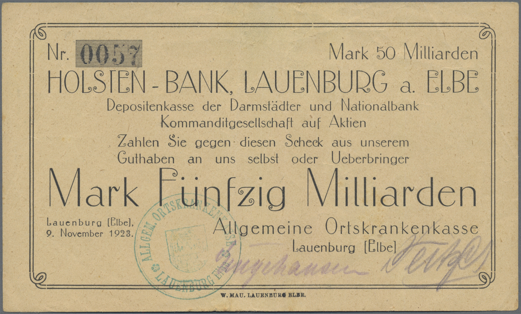 Lot 01893 - Deutschland - Notgeld - Schleswig-Holstein | Banknoten - Auktionshaus Christoph Gärtner GmbH & Co. KG 58th AUCTION - Day 1 Lot 01893 - Deutschland - Notgeld - Schleswig-Holstein | Banknoten - Auktionshaus Christoph Gärtner GmbH & Co. KG 58th AUCTION - Day 1