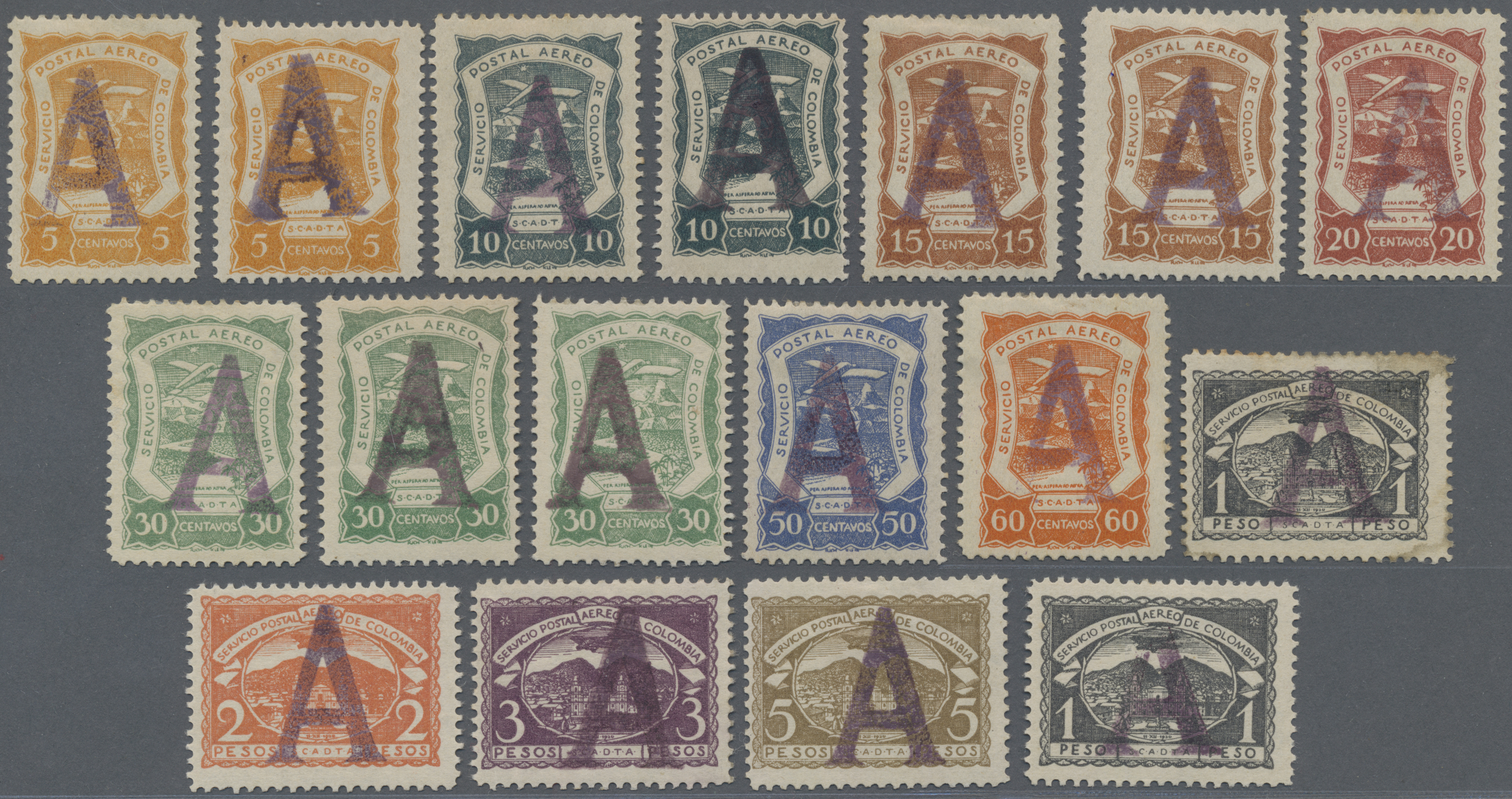 Lot 03124 - SCADTA - Länder-Aufdrucke - Auktionshaus Christoph Gärtner GmbH & Co. KG 55th AUCTION - Day 2 Lot 03124 - SCADTA - Länder-Aufdrucke - Auktionshaus Christoph Gärtner GmbH & Co. KG 55th AUCTION - Day 2