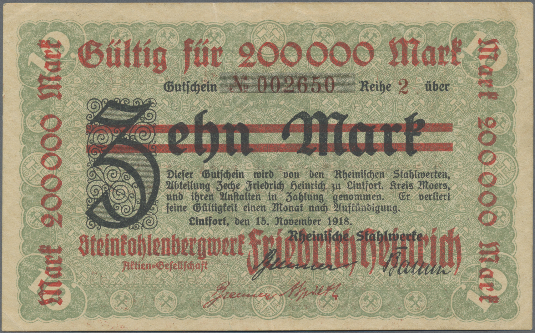 Lot 01866 - Deutschland - Notgeld - Rheinland | Banknoten - Auktionshaus Christoph Gärtner GmbH & Co. KG 58th AUCTION - Day 1 Lot 01866 - Deutschland - Notgeld - Rheinland | Banknoten - Auktionshaus Christoph Gärtner GmbH & Co. KG 58th AUCTION - Day 1