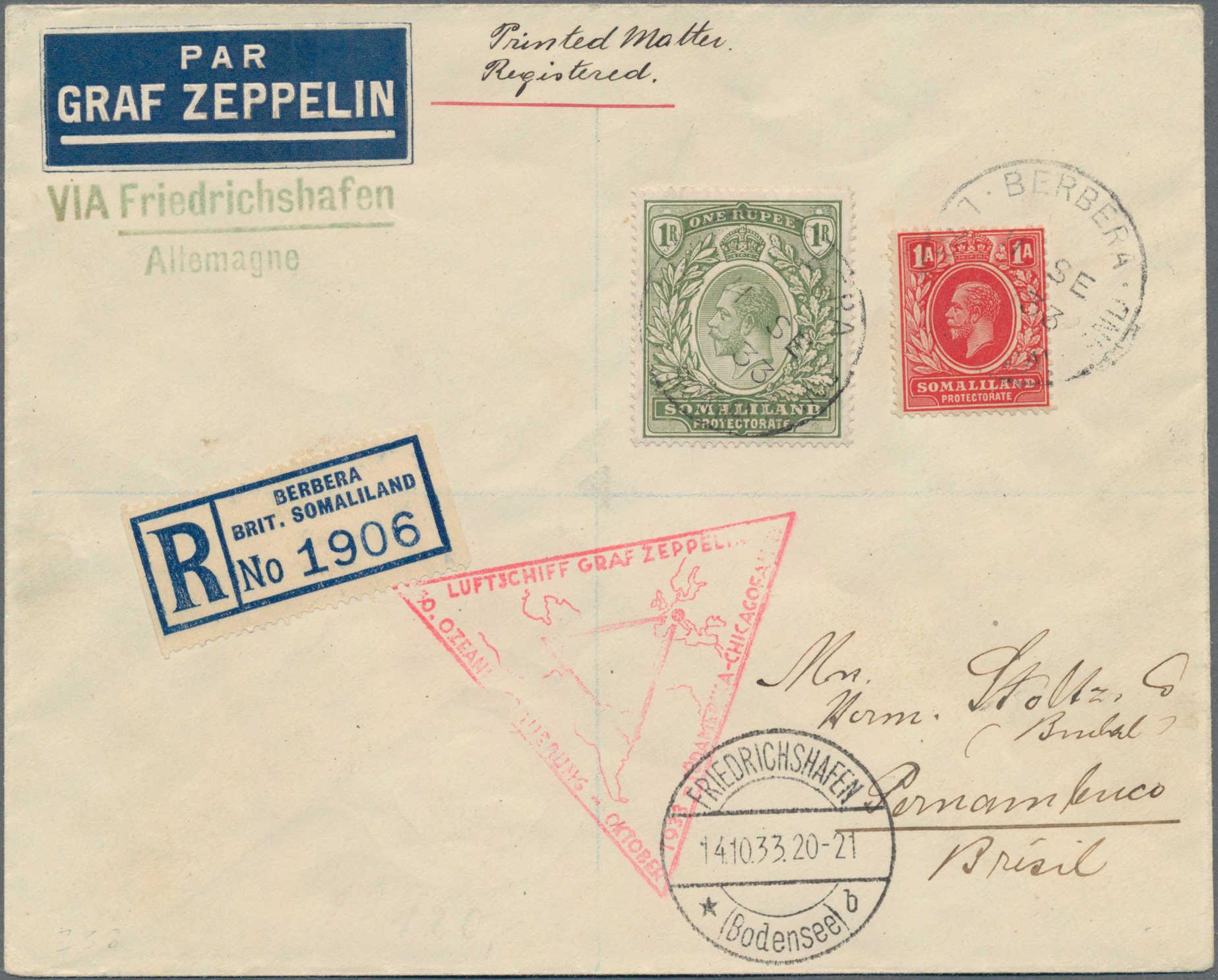 Lot 03242 - zeppelinpost übersee - Auktionshaus Christoph Gärtner GmbH & Co. KG 55th AUCTION - Day 2 Lot 03242 - zeppelinpost übersee - Auktionshaus Christoph Gärtner GmbH & Co. KG 55th AUCTION - Day 2