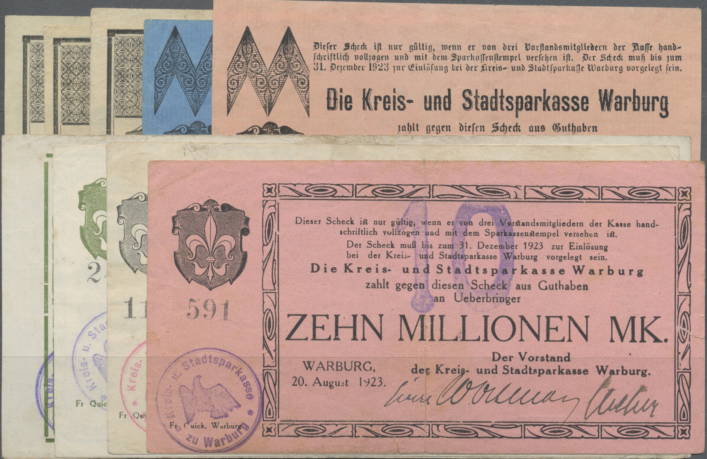 Lot 00841 - Deutschland - Notgeld - Westfalen | Banknoten - Auktionshaus Christoph Gärtner GmbH & Co. KG 56th AUCTION - Day 1 Lot 00841 - Deutschland - Notgeld - Westfalen | Banknoten - Auktionshaus Christoph Gärtner GmbH & Co. KG 56th AUCTION - Day 1