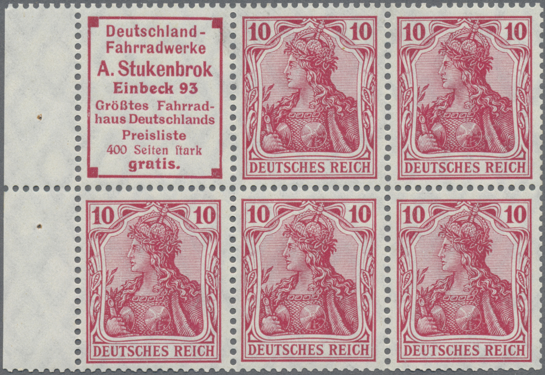 Lot 05559 - Deutsches Reich - Markenheftchenblätter - Auktionshaus Christoph Gärtner GmbH & Co. KG 59th AUCTION - day 4 Lot 05559 - Deutsches Reich - Markenheftchenblätter - Auktionshaus Christoph Gärtner GmbH & Co. KG 59th AUCTION - day 4