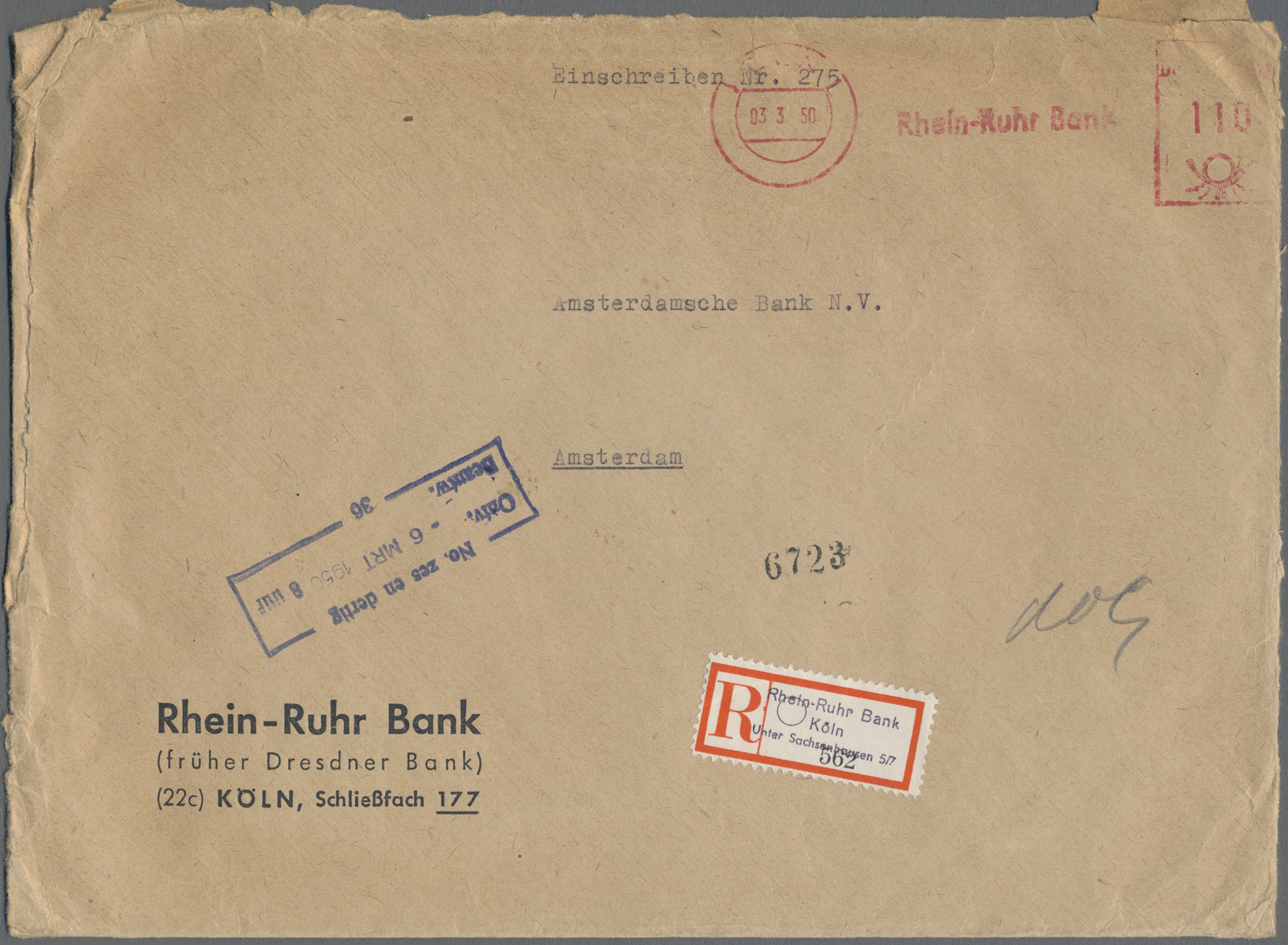 Lot 02732 - Thematik: Einschreibbriefe und -Zettel / Registered Covers and Labels - Auktionshaus Christoph Gärtner GmbH & Co. KG 57th AUCTION - Day 2 Lot 02732 - Thematik: Einschreibbriefe und -Zettel / Registered Covers and Labels - Auktionshaus Christoph Gärtner GmbH & Co. KG 57th AUCTION - Day 2