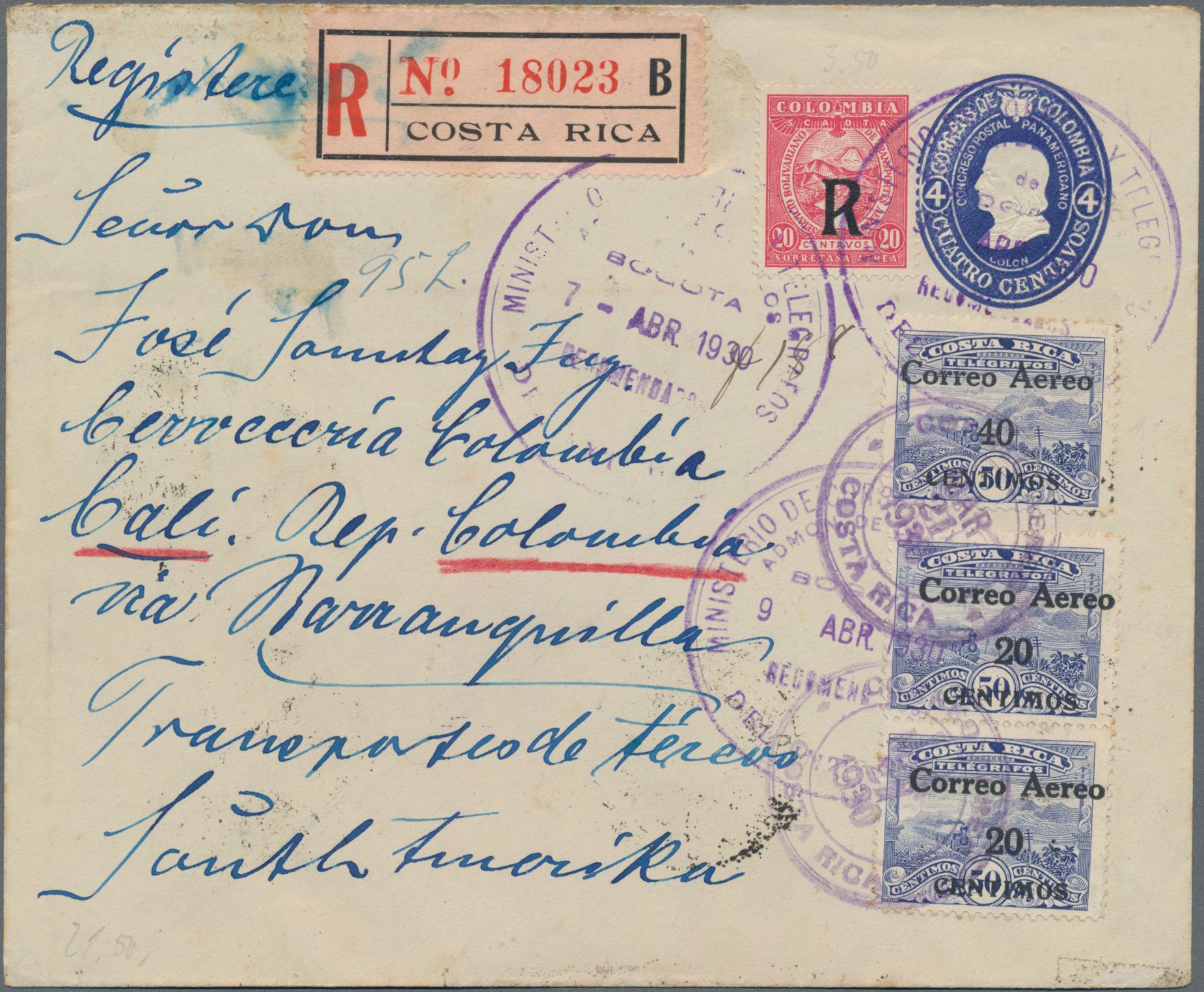 Lot 03117 - SCADTA - Allgemeine Auslandsausgabe - Auktionshaus Christoph Gärtner GmbH & Co. KG 55th AUCTION - Day 2 Lot 03117 - SCADTA - Allgemeine Auslandsausgabe - Auktionshaus Christoph Gärtner GmbH & Co. KG 55th AUCTION - Day 2