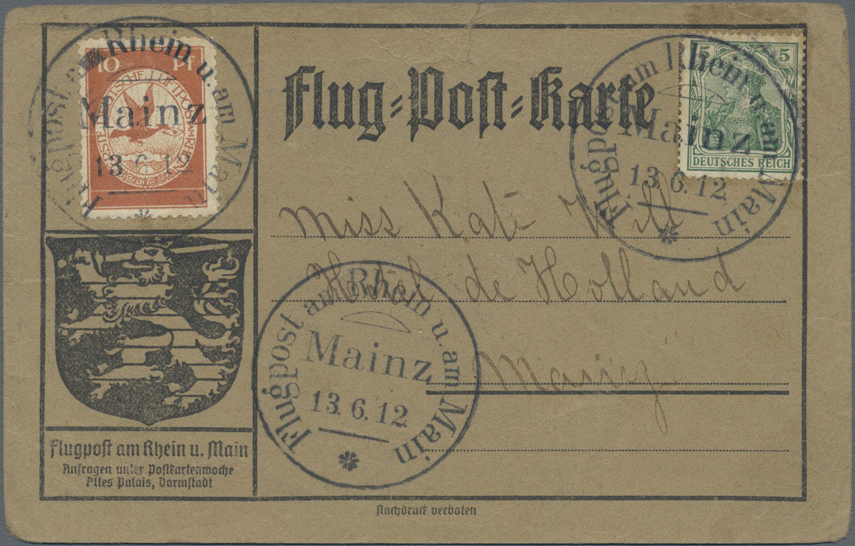 Lot 08004 - flugpost deutschland  -  Auktionshaus Christoph Gärtner GmbH & Co. KG 56th AUCTION - Day 4