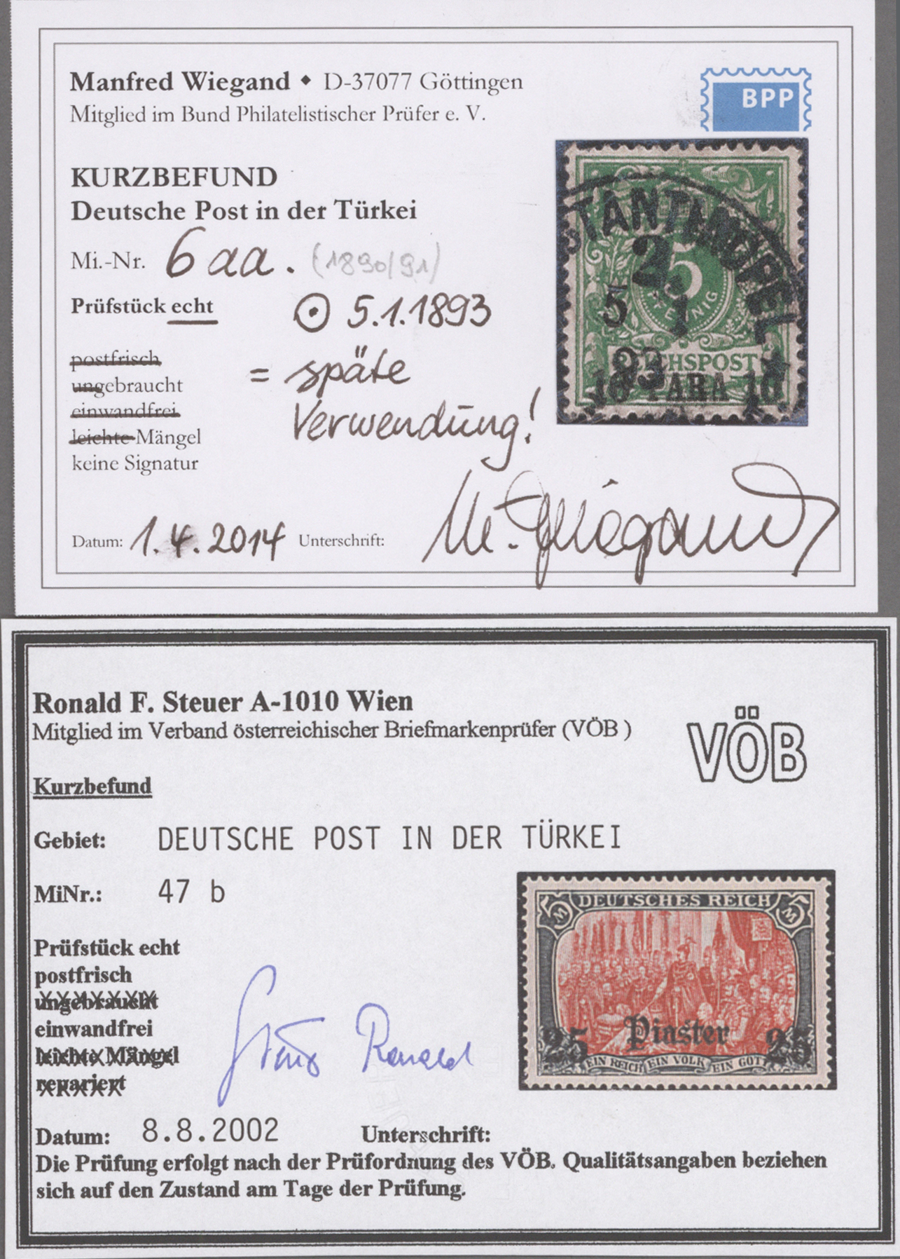 Stamp Auction - deutsche post in der türkei - 52nd Auction - Day 6, lot