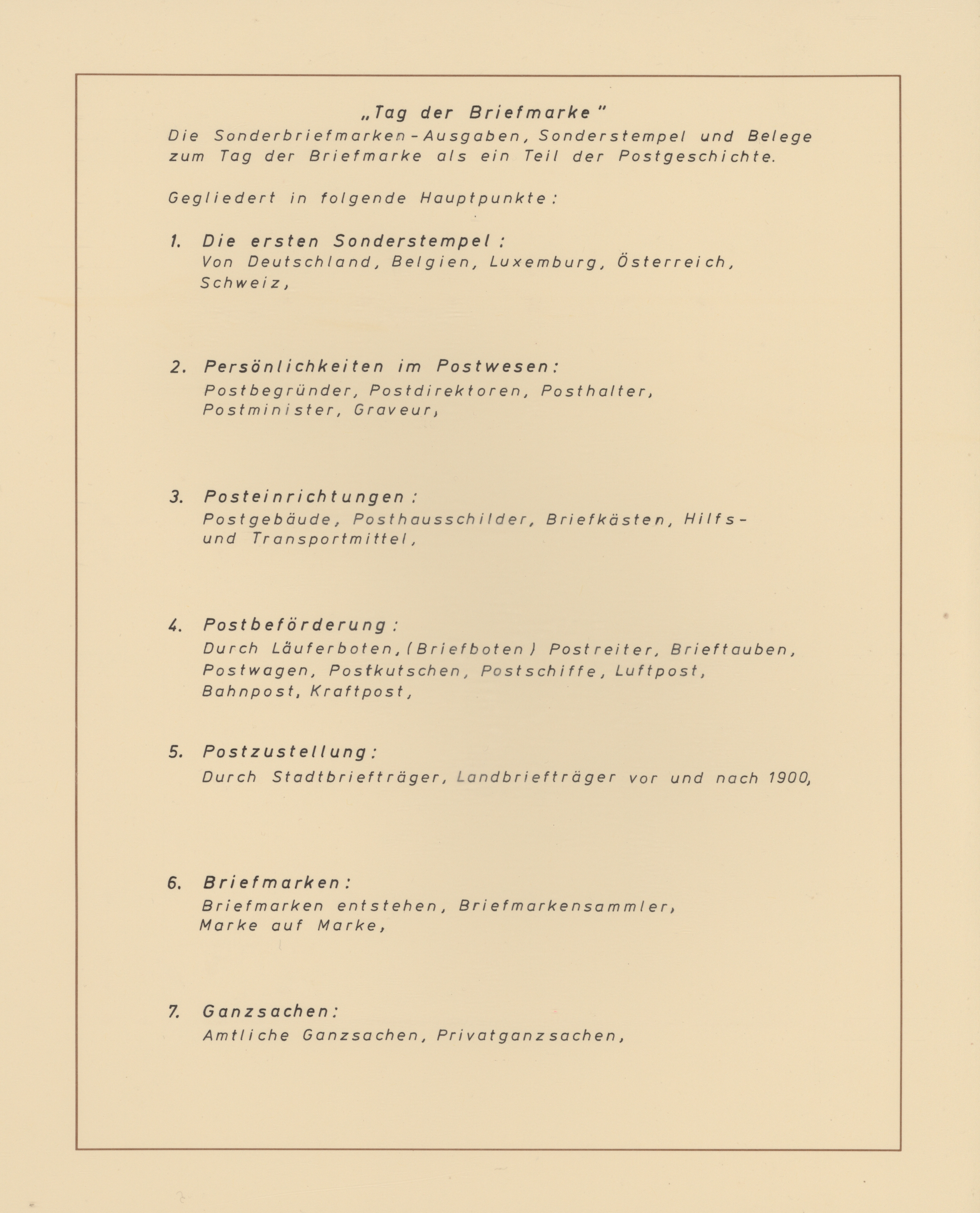 Lot 08352 - Thematik: Philatelie - Tag der Briefmarke / stamp days  -  Auktionshaus Christoph Gärtner GmbH & Co. KG 56th AUCTION - Day 4