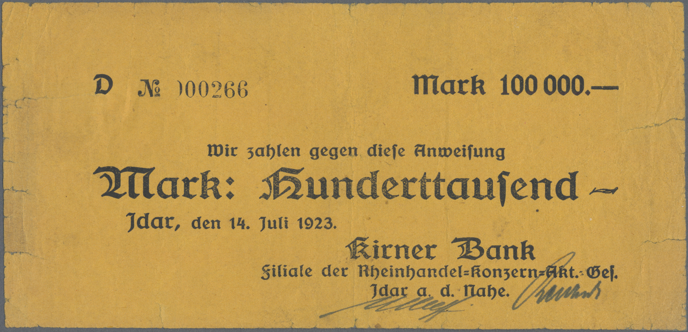 Lot 1860 - Deutschland - Notgeld - Rheinland | Banknoten - Auktionshaus Christoph Gärtner GmbH & Co. KG 58th AUCTION - Day 1 Lot 1860 - Deutschland - Notgeld - Rheinland | Banknoten - Auktionshaus Christoph Gärtner GmbH & Co. KG 58th AUCTION - Day 1