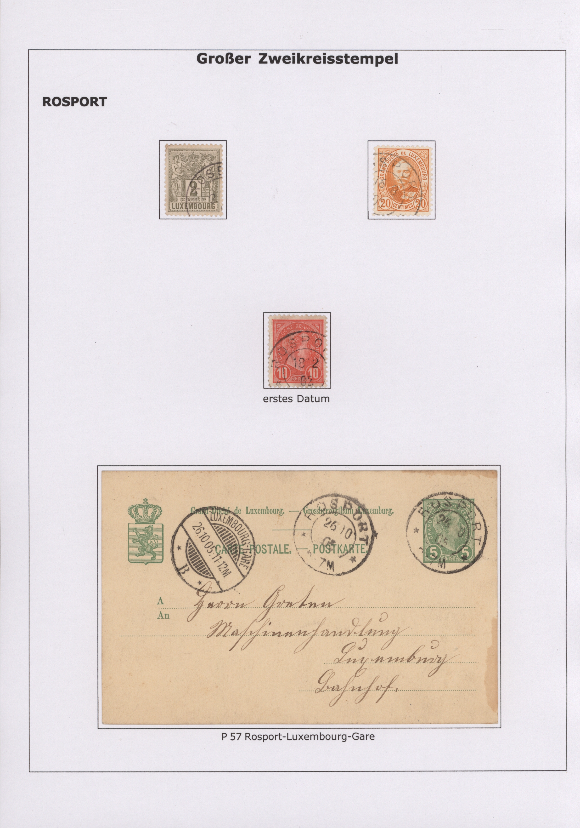 Lot 08806 - Luxemburg - Stempel  -  Auktionshaus Christoph Gärtner GmbH & Co. KG 57th AUCTION - Day 4