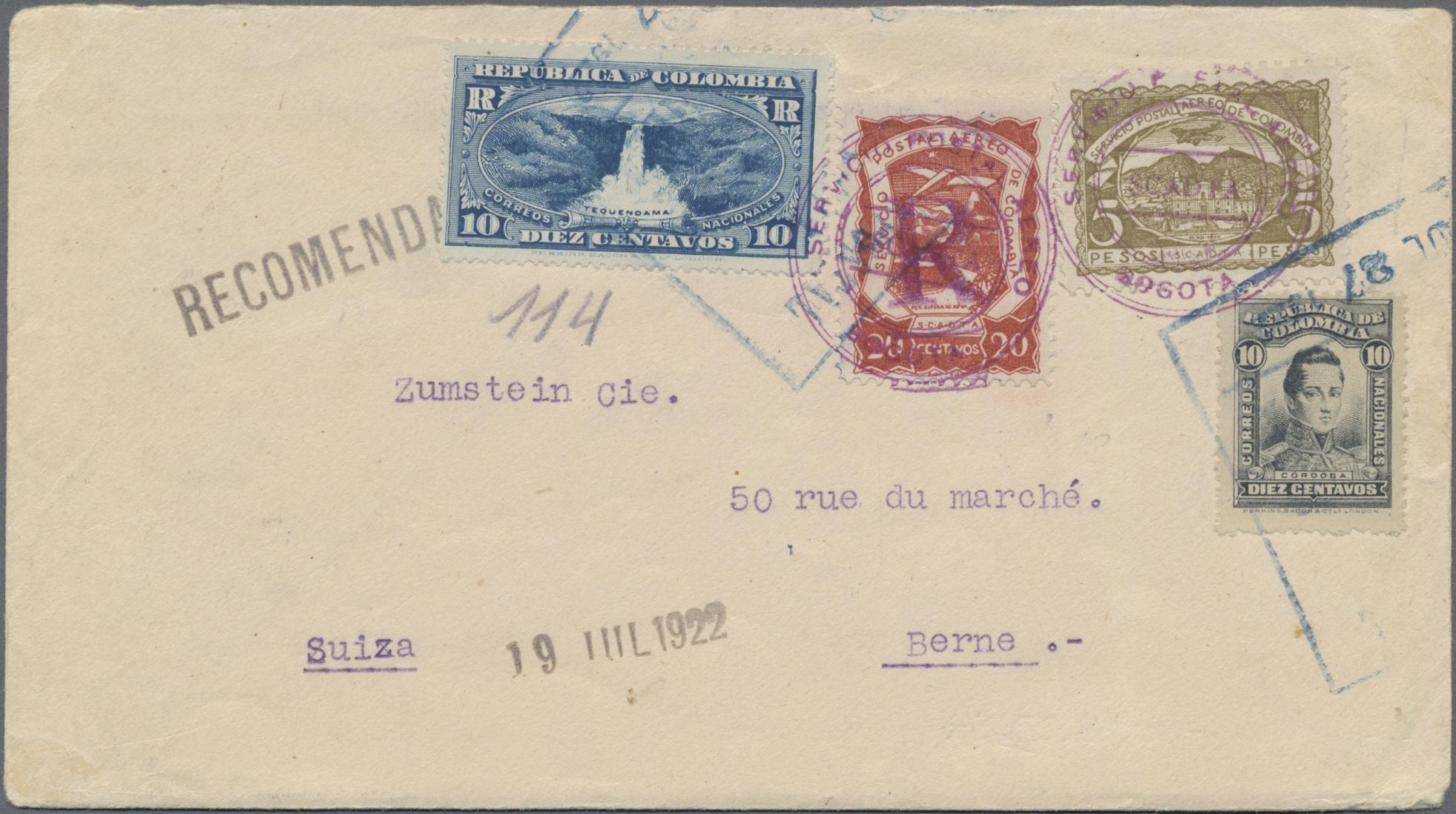 Lot 03122 - SCADTA - Allgemeine Auslandsausgabe - Auktionshaus Christoph Gärtner GmbH & Co. KG 55th AUCTION - Day 2 Lot 03122 - SCADTA - Allgemeine Auslandsausgabe - Auktionshaus Christoph Gärtner GmbH & Co. KG 55th AUCTION - Day 2