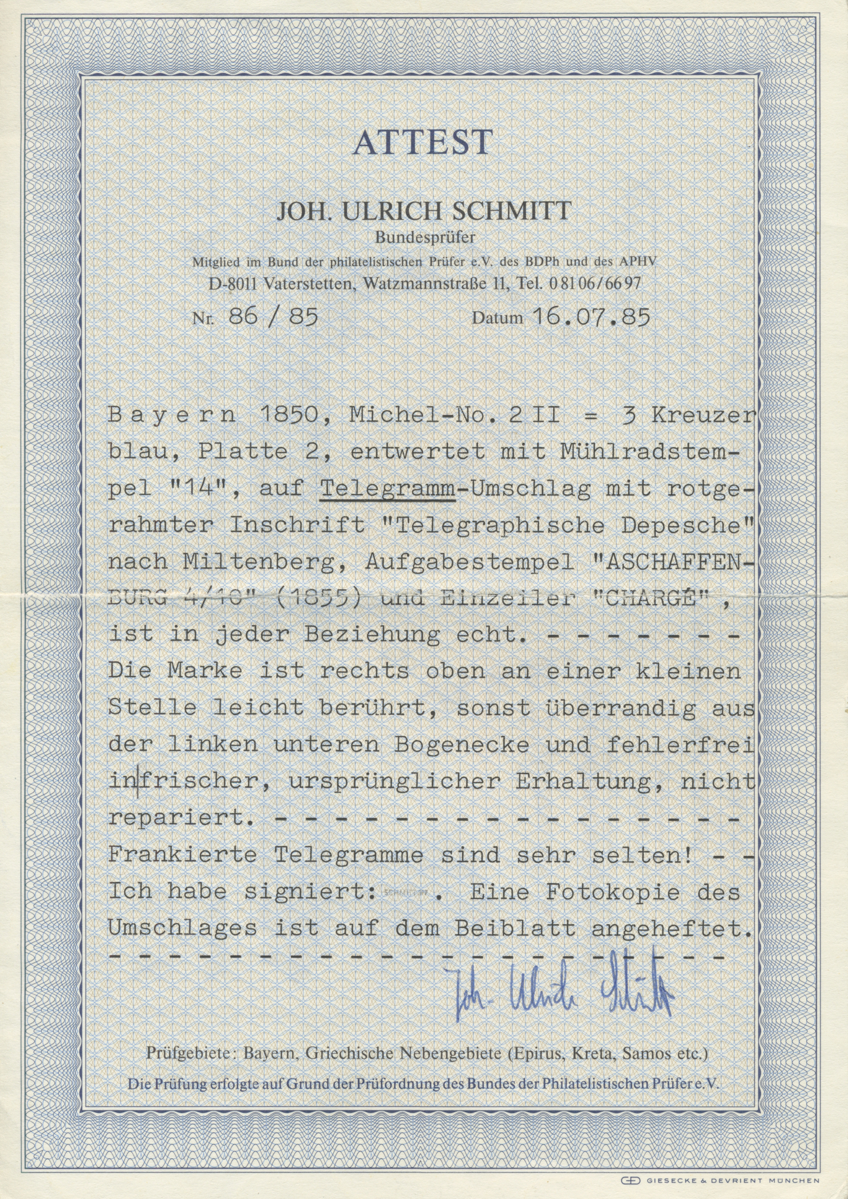 Lot 743 - Bayern - Marken und Briefe  -  Auktionshaus Christoph Gärtner GmbH & Co. KG International Rarities - Volume 25