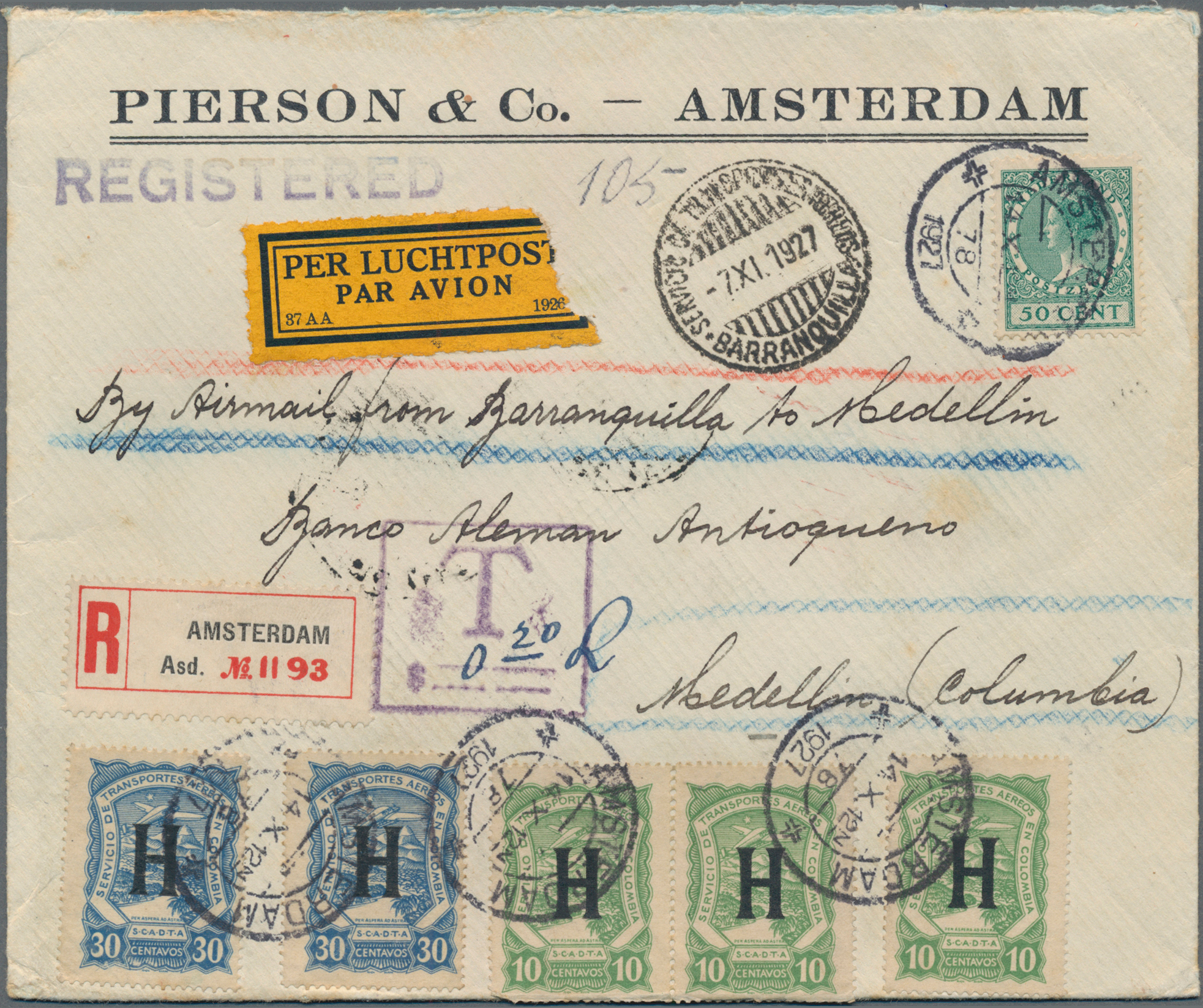 Lot 03149 - SCADTA - Länder-Aufdrucke  -  Auktionshaus Christoph Gärtner GmbH & Co. KG 55th AUCTION - Day 2