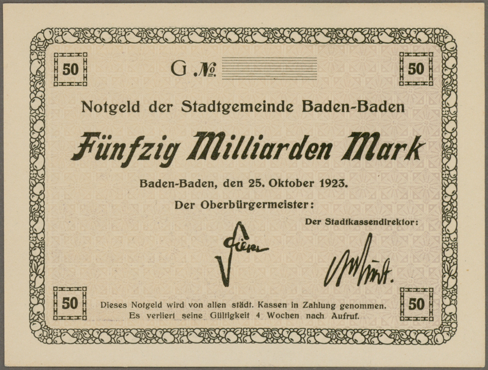 Lot 00375 - Deutschland - Notgeld | Banknoten - Auktionshaus Christoph Gärtner GmbH & Co. KG 57th AUCTION - Day 1 Lot 00375 - Deutschland - Notgeld | Banknoten - Auktionshaus Christoph Gärtner GmbH & Co. KG 57th AUCTION - Day 1