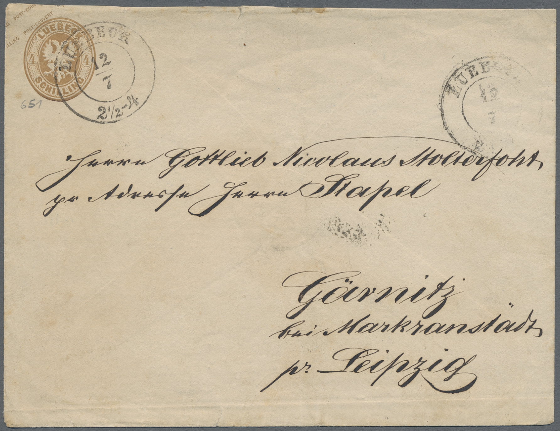 Lot 395 - L√ºbeck - Ganzsachen  -   Auction #211