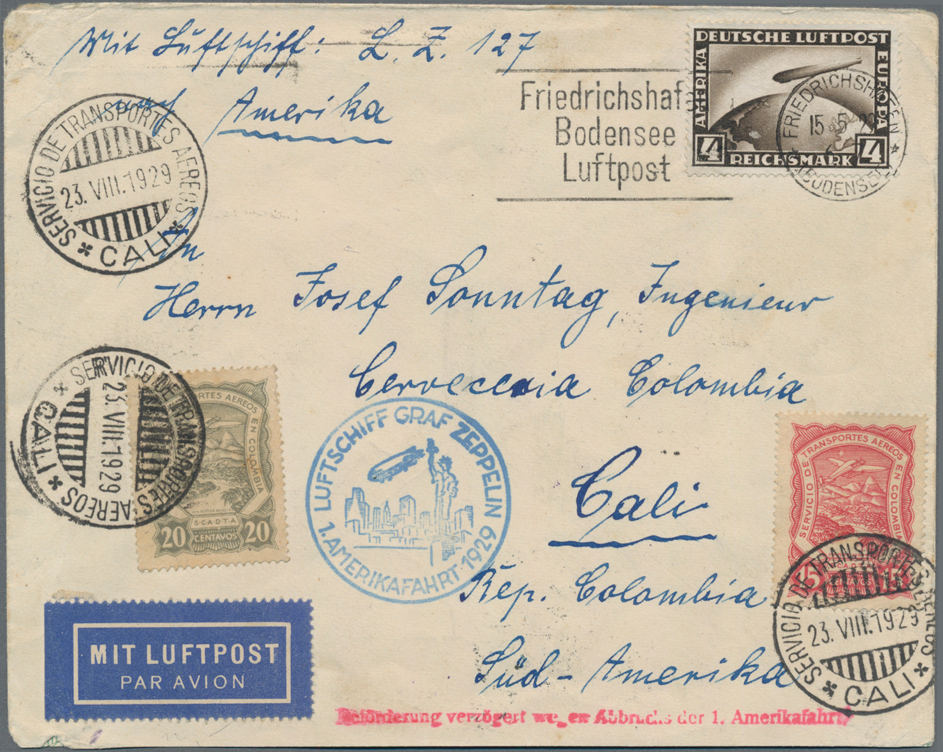 Lot 03123 - SCADTA - Allgemeine Auslandsausgabe - Auktionshaus Christoph Gärtner GmbH & Co. KG 55th AUCTION - Day 2 Lot 03123 - SCADTA - Allgemeine Auslandsausgabe - Auktionshaus Christoph Gärtner GmbH & Co. KG 55th AUCTION - Day 2