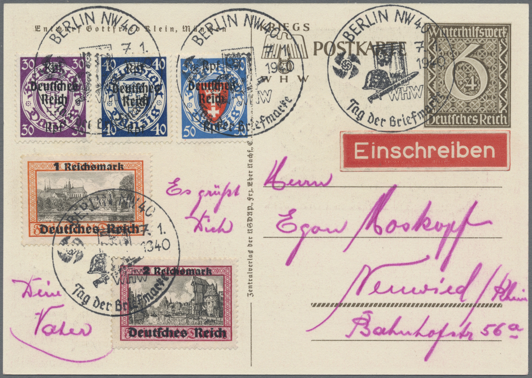 Lot 05239 - Deutsches Reich - 3. Reich - Auktionshaus Christoph Gärtner GmbH & Co. KG 57th AUCTION - Day 3 Lot 05239 - Deutsches Reich - 3. Reich - Auktionshaus Christoph Gärtner GmbH & Co. KG 57th AUCTION - Day 3