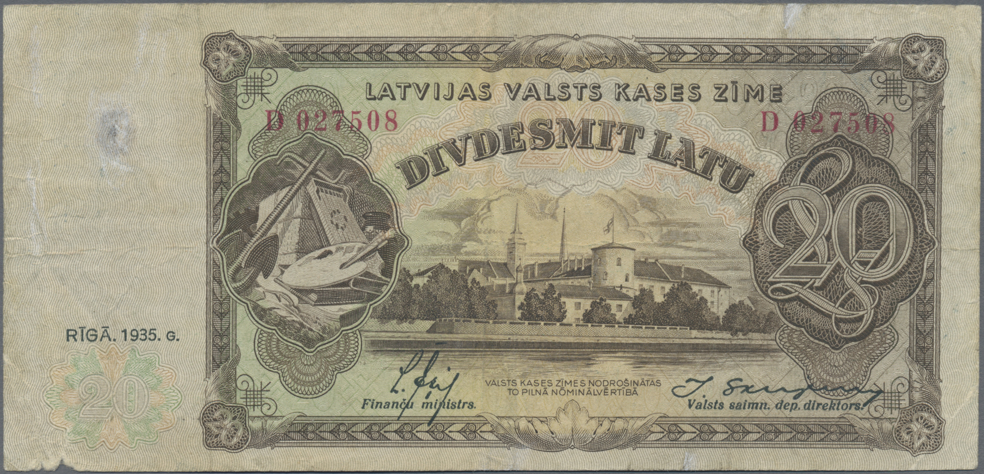 Lot 01449 - Latvia / Lettland | Banknoten - Auktionshaus Christoph Gärtner GmbH & Co. KG 58th AUCTION - Day 1 Lot 01449 - Latvia / Lettland | Banknoten - Auktionshaus Christoph Gärtner GmbH & Co. KG 58th AUCTION - Day 1