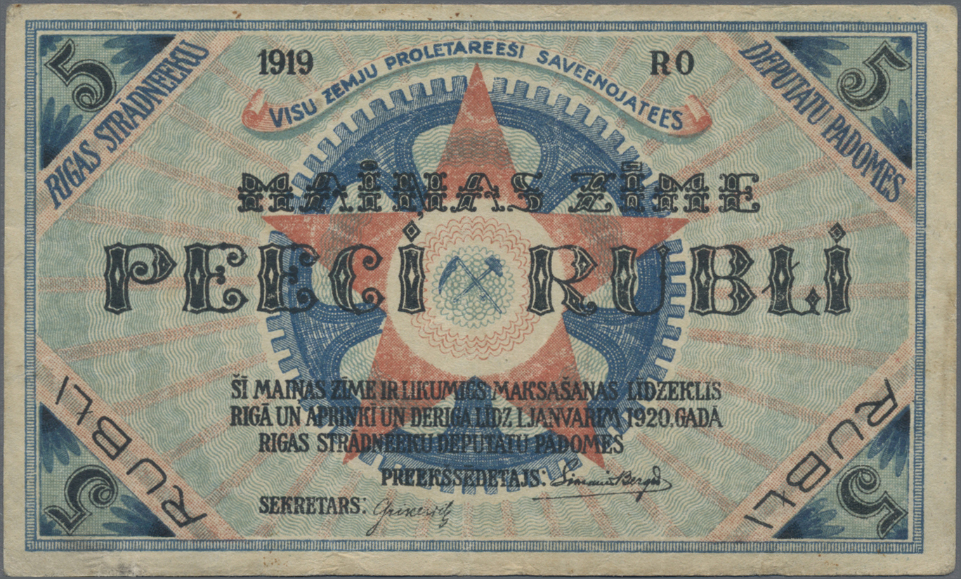 Lot 01452 - Latvia / Lettland | Banknoten  -  Auktionshaus Christoph Gärtner GmbH & Co. KG 58th AUCTION - Day 1