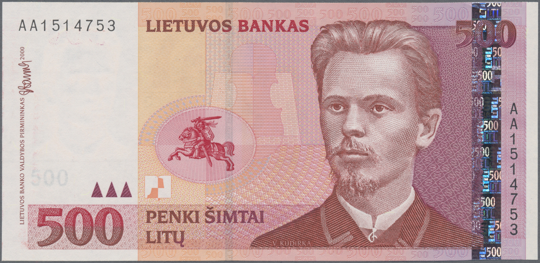 Lot 01477 - Lithuania / Litauen | Banknoten - Auktionshaus Christoph Gärtner GmbH & Co. KG 58th AUCTION - Day 1 Lot 01477 - Lithuania / Litauen | Banknoten - Auktionshaus Christoph Gärtner GmbH & Co. KG 58th AUCTION - Day 1