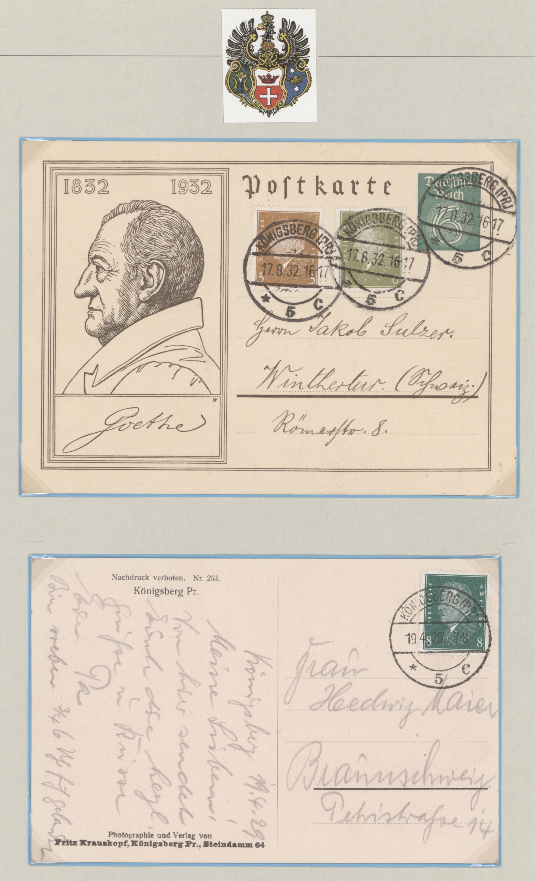 Lot 08549 - Deutsches Reich  -  Auktionshaus Christoph Gärtner GmbH & Co. KG 53rd AUCTION - Day 5, Collections Estates, Germany, Picture Postcards