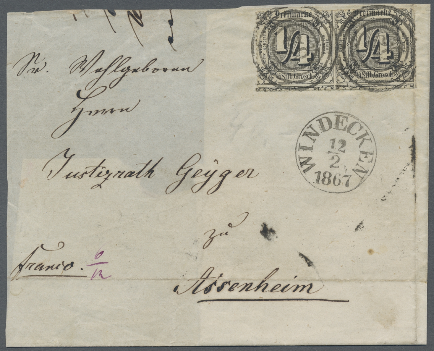 Lot 551 - Thurn & Taxis - Marken und Briefe  -  Auktionshaus Edgar Mohrmann & Co. Internat. Briefmarken-Auktionen GmhH Auction #211  