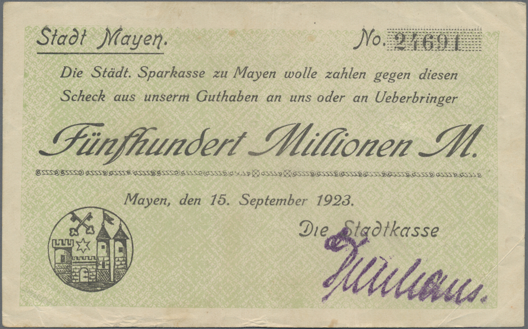 Lot 01867 - Deutschland - Notgeld - Rheinland | Banknoten - Auktionshaus Christoph Gärtner GmbH & Co. KG 58th AUCTION - Day 1 Lot 01867 - Deutschland - Notgeld - Rheinland | Banknoten - Auktionshaus Christoph Gärtner GmbH & Co. KG 58th AUCTION - Day 1