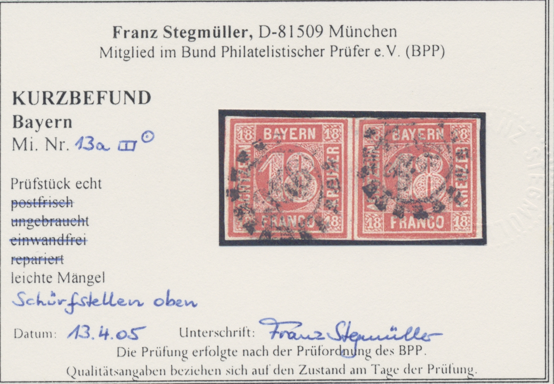 Lot 05023 - Bayern - Marken und Briefe  -  Auktionshaus Christoph Gärtner GmbH & Co. KG 55th AUCTION - Day 3