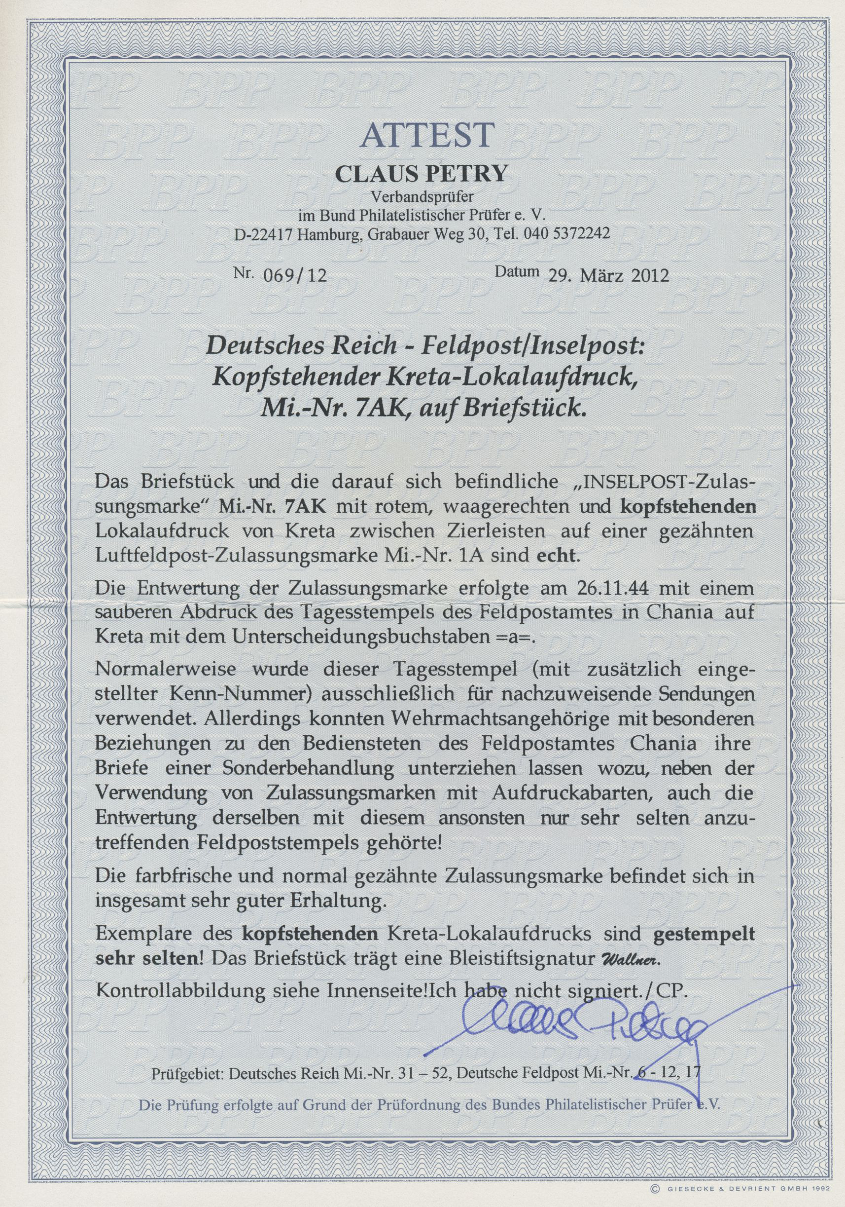 Lot 1803 - feldpostmarken  -   Auction #211