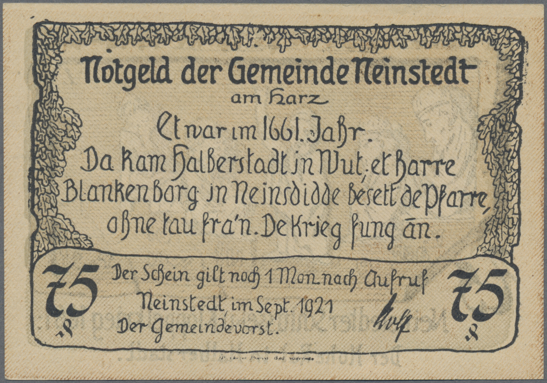 Lot 1721 - Deutschland - Notgeld - Sachsen-Anhalt | Banknoten - Auktionshaus Christoph Gärtner GmbH & Co. KG 59th AUCTION - day 2 Lot 1721 - Deutschland - Notgeld - Sachsen-Anhalt | Banknoten - Auktionshaus Christoph Gärtner GmbH & Co. KG 59th AUCTION - day 2