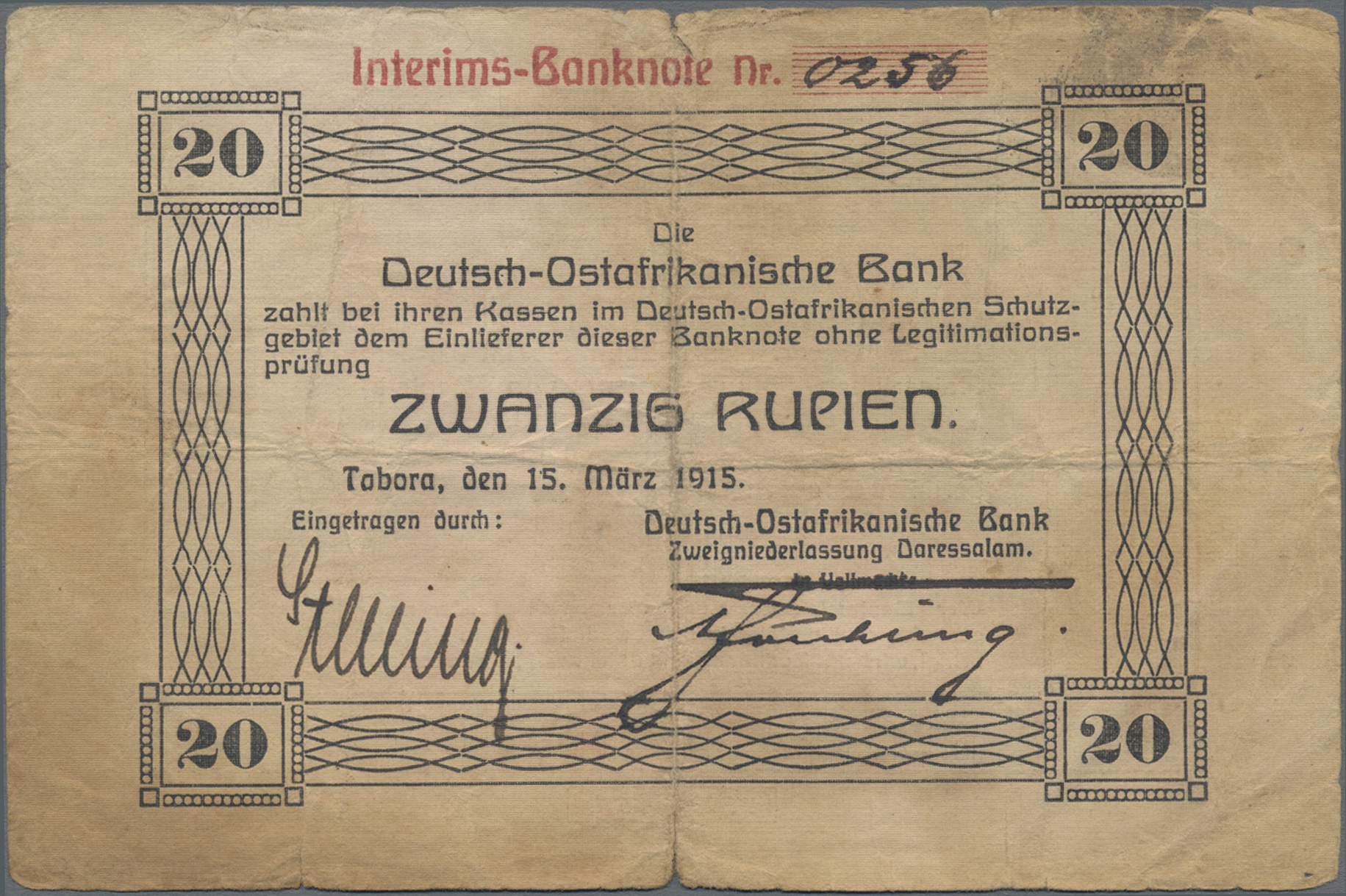Lot 14582 - Deutschland - Kolonien | Banknoten - Auktionshaus Christoph Gärtner GmbH & Co. KG 53rd AUCTION - Day 6 Coins & Banknotes Lot 14582 - Deutschland - Kolonien | Banknoten - Auktionshaus Christoph Gärtner GmbH & Co. KG 53rd AUCTION - Day 6 Coins & Banknotes