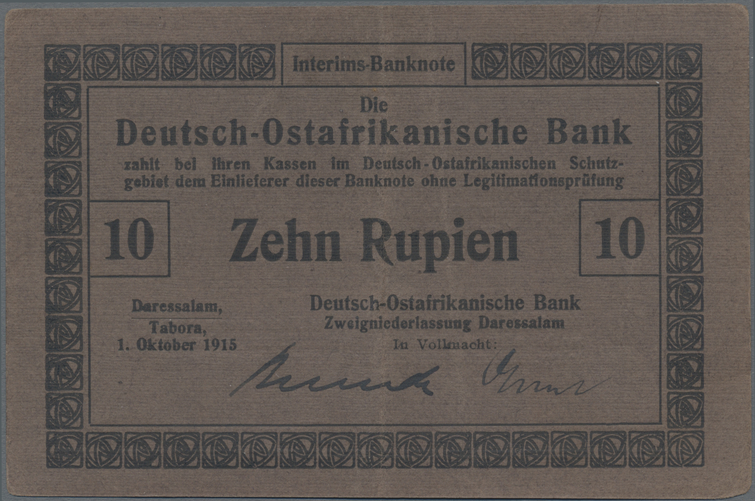Lot 14586 - Deutschland - Kolonien | Banknoten - Auktionshaus Christoph Gärtner GmbH & Co. KG 53rd AUCTION - Day 6 Coins & Banknotes Lot 14586 - Deutschland - Kolonien | Banknoten - Auktionshaus Christoph Gärtner GmbH & Co. KG 53rd AUCTION - Day 6 Coins & Banknotes