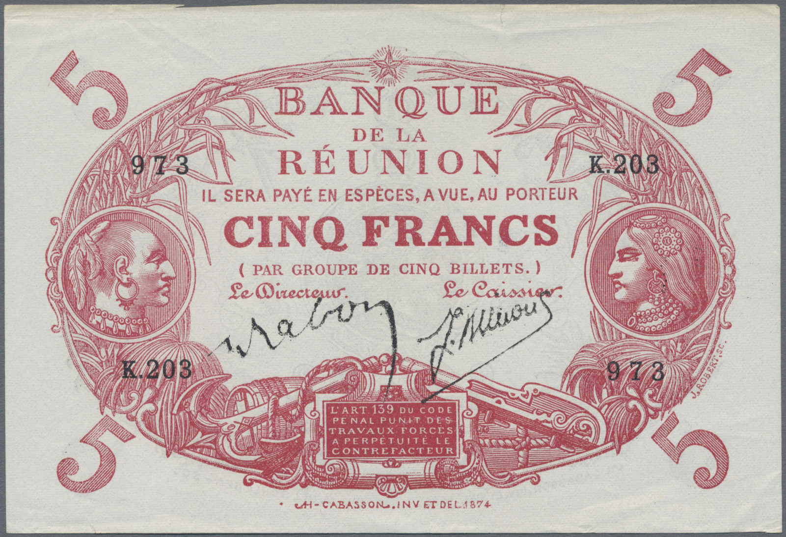 Lot 02255 - Réunion | Banknoten - Auktionshaus Christoph Gärtner GmbH & Co. KG Sale #45 Banknotes Worldwide Lot 02255 - Réunion | Banknoten - Auktionshaus Christoph Gärtner GmbH & Co. KG Sale #45 Banknotes Worldwide