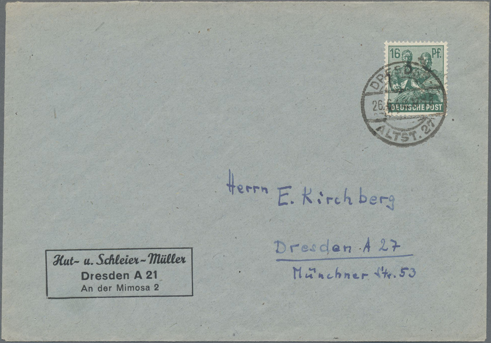 Lot 06438 - Sowjetische Zone - Bezirkshandstempel - II - Bez. 14 (Dresden) - Auktionshaus Christoph Gärtner GmbH & Co. KG 57th AUCTION - Day 3 Lot 06438 - Sowjetische Zone - Bezirkshandstempel - II - Bez. 14 (Dresden) - Auktionshaus Christoph Gärtner GmbH & Co. KG 57th AUCTION - Day 3
