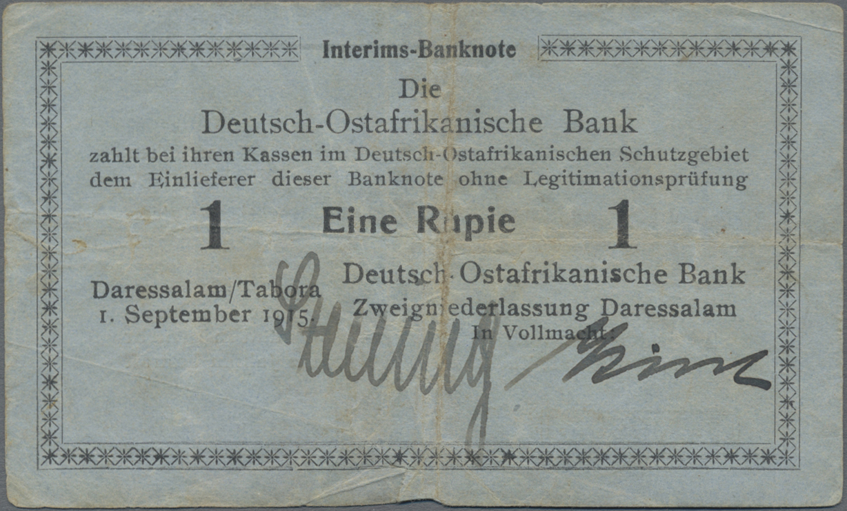 Lot 14585 - Deutschland - Kolonien | Banknoten - Auktionshaus Christoph Gärtner GmbH & Co. KG 53rd AUCTION - Day 6 Coins & Banknotes Lot 14585 - Deutschland - Kolonien | Banknoten - Auktionshaus Christoph Gärtner GmbH & Co. KG 53rd AUCTION - Day 6 Coins & Banknotes
