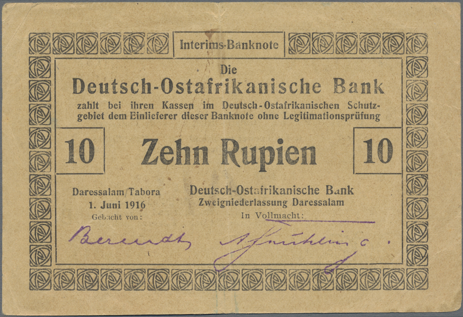 Lot 14591 - Deutschland - Kolonien | Banknoten - Auktionshaus Christoph Gärtner GmbH & Co. KG 53rd AUCTION - Day 6 Coins & Banknotes Lot 14591 - Deutschland - Kolonien | Banknoten - Auktionshaus Christoph Gärtner GmbH & Co. KG 53rd AUCTION - Day 6 Coins & Banknotes