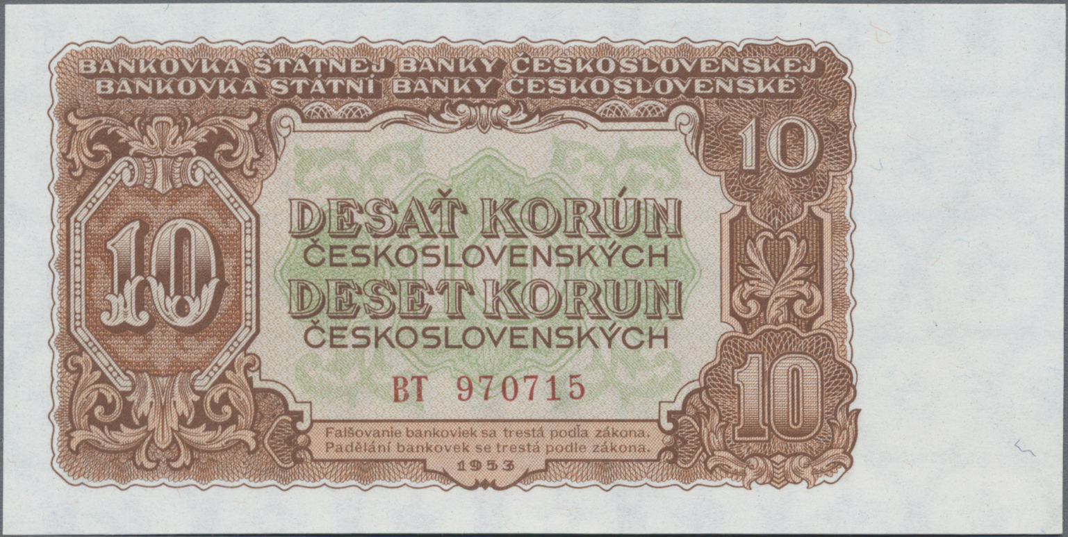 Lot 14090 - Czechoslovakia / Tschechoslowakei | Banknoten - Auktionshaus Christoph Gärtner GmbH & Co. KG 53rd AUCTION - Day 6 Coins & Banknotes Lot 14090 - Czechoslovakia / Tschechoslowakei | Banknoten - Auktionshaus Christoph Gärtner GmbH & Co. KG 53rd AUCTION - Day 6 Coins & Banknotes