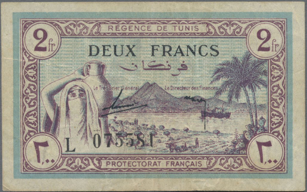 Lot 14330 - Tunisia / Tunisien | Banknoten  -  Auktionshaus Christoph Gärtner GmbH & Co. KG 53rd AUCTION - Day 6 Coins & Banknotes