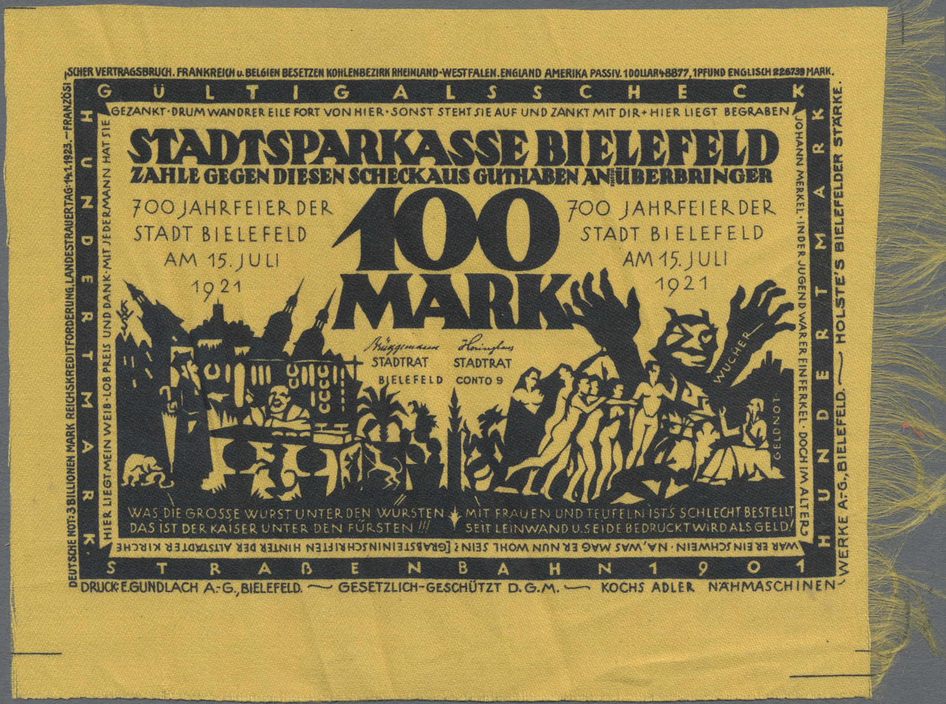 Stamp Auction Deutschland Notgeld Besonderer Art Banknoten