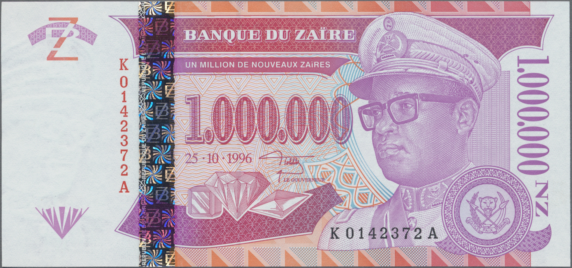 Lot 14458 - Zaire | Banknoten - Auktionshaus Christoph Gärtner GmbH & Co. KG 53rd AUCTION - Day 6 Coins & Banknotes Lot 14458 - Zaire | Banknoten - Auktionshaus Christoph Gärtner GmbH & Co. KG 53rd AUCTION - Day 6 Coins & Banknotes