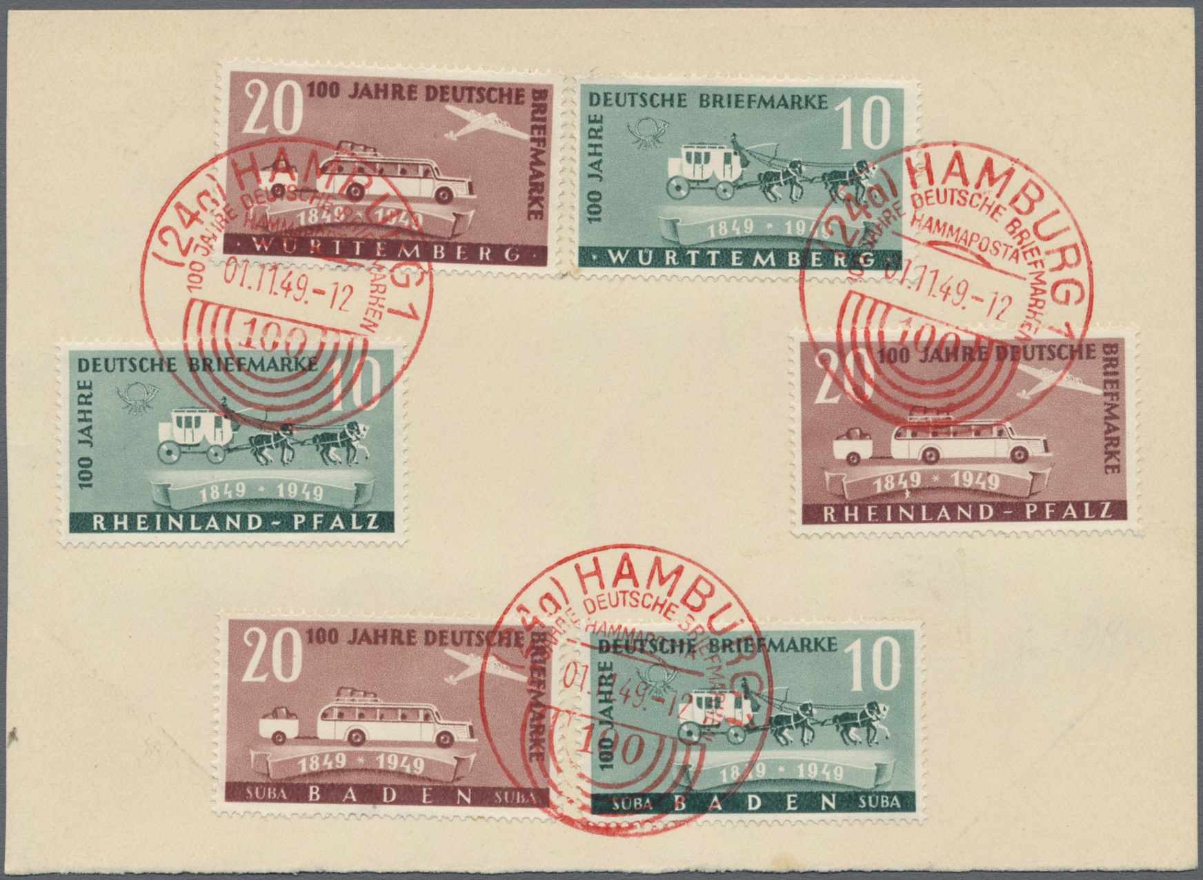 Lot 2156 - Französische Zone - Auktionshaus Edgar Mohrmann & Co. Internat. Briefmarken-Auktionen GmhH Auction #211 Lot 2156 - Französische Zone - Auktionshaus Edgar Mohrmann & Co. Internat. Briefmarken-Auktionen GmhH Auction #211