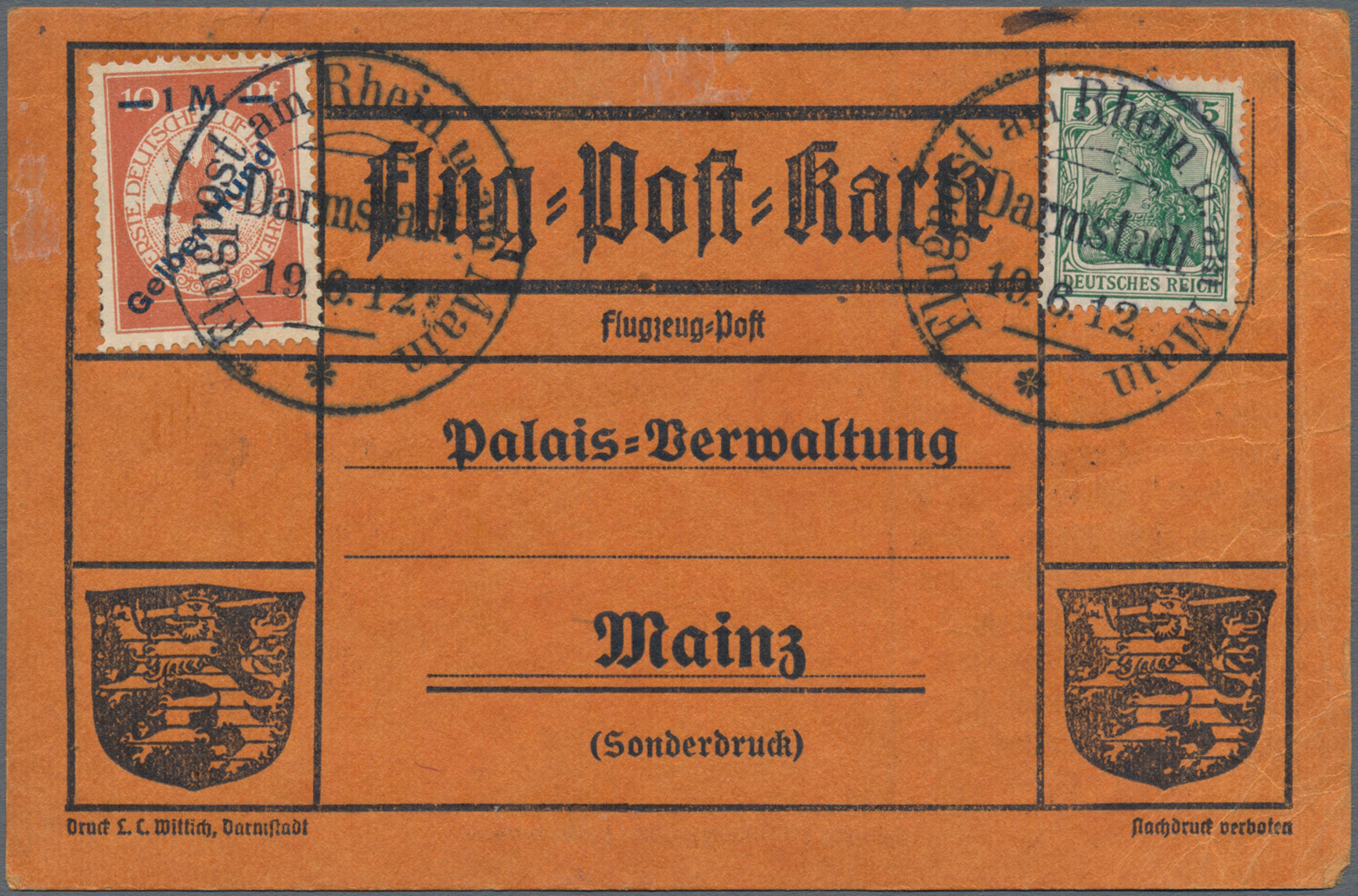 Lot 11502 - flugpost deutschland - Auktionshaus Christoph Gärtner GmbH & Co. KG 58th AUCTION - Day 4 Lot 11502 - flugpost deutschland - Auktionshaus Christoph Gärtner GmbH & Co. KG 58th AUCTION - Day 4