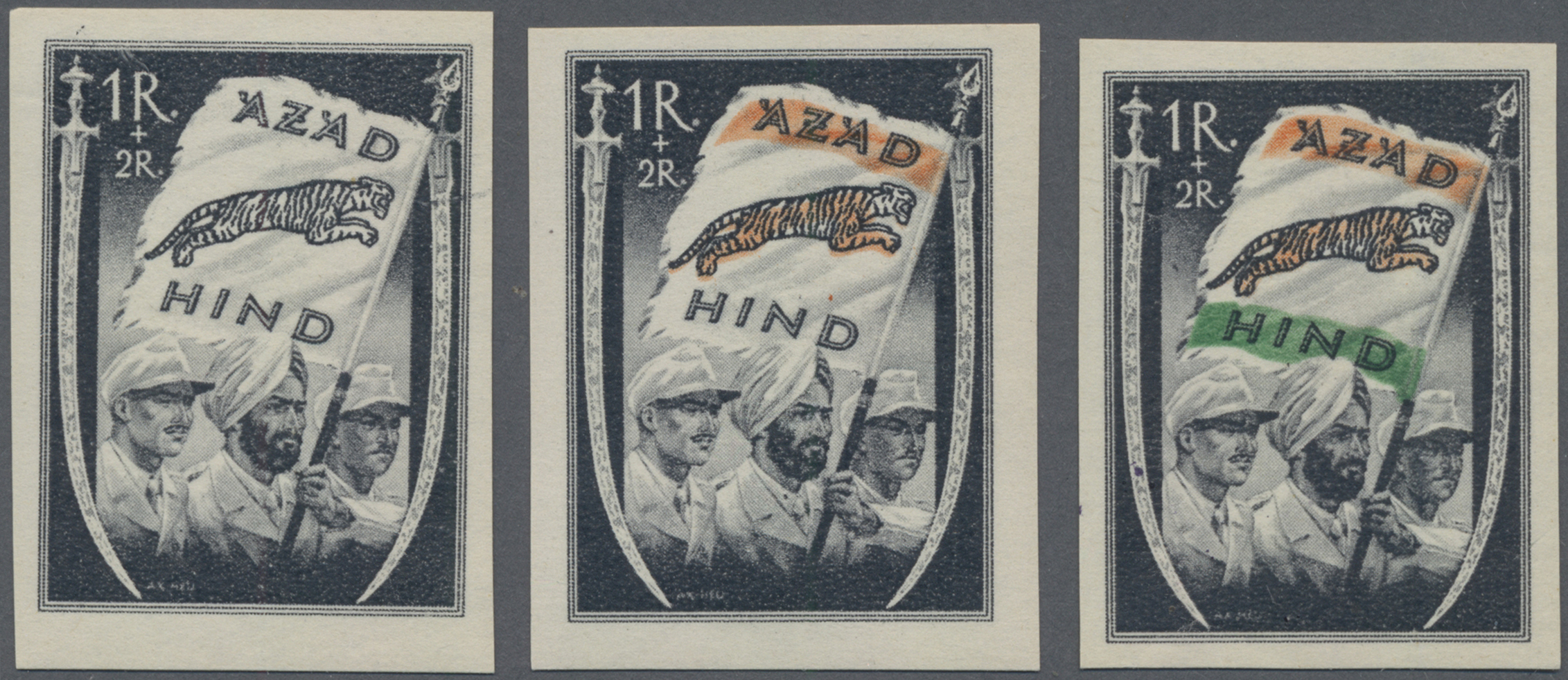 Lot 06141 - Dt. Besetzung II WK - Nationales Indien (Freies Indien) - Auktionshaus Christoph Gärtner GmbH & Co. KG 57th AUCTION - Day 3 Lot 06141 - Dt. Besetzung II WK - Nationales Indien (Freies Indien) - Auktionshaus Christoph Gärtner GmbH & Co. KG 57th AUCTION - Day 3